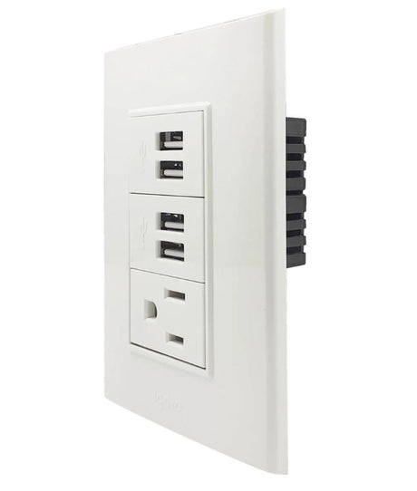 Igoto placa 4 USB + 1 contacto PBUSB4-B - imagen 2