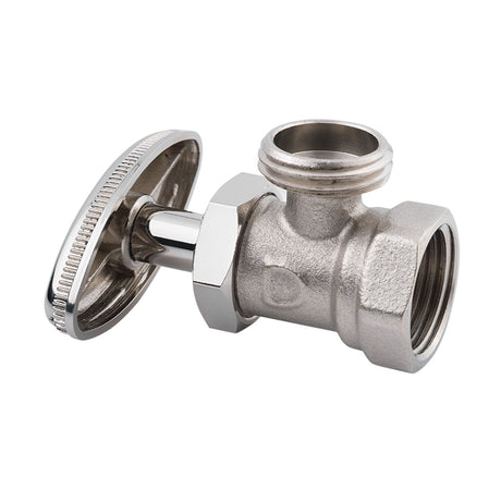 Dica 3401SCE llave angular laton de vuelta completa economica niquelada 1/2 (13 mm.) nps/npt