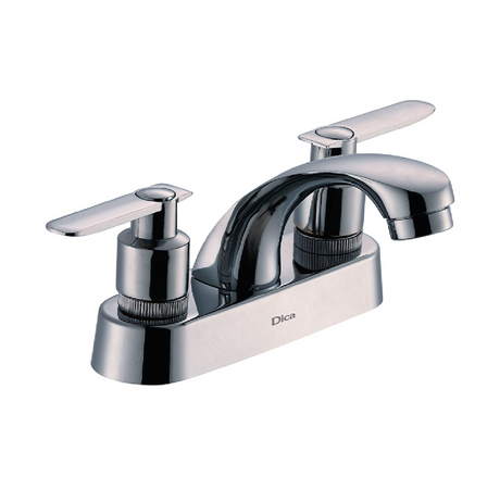 Dica 4056 mezcl. de 4 pulg. para lavabo con cubierta y manerales en laton tipo palanca plana