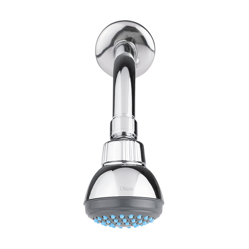 Dica 4506BL regadera ecol. 2 pulg. de cebolla con brazo y chapeton cromo
