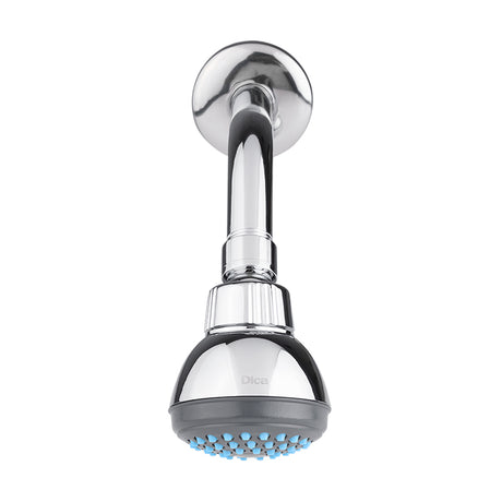 Dica 4506BL regadera ecol. 2 pulg. de cebolla con brazo y chapeton cromo