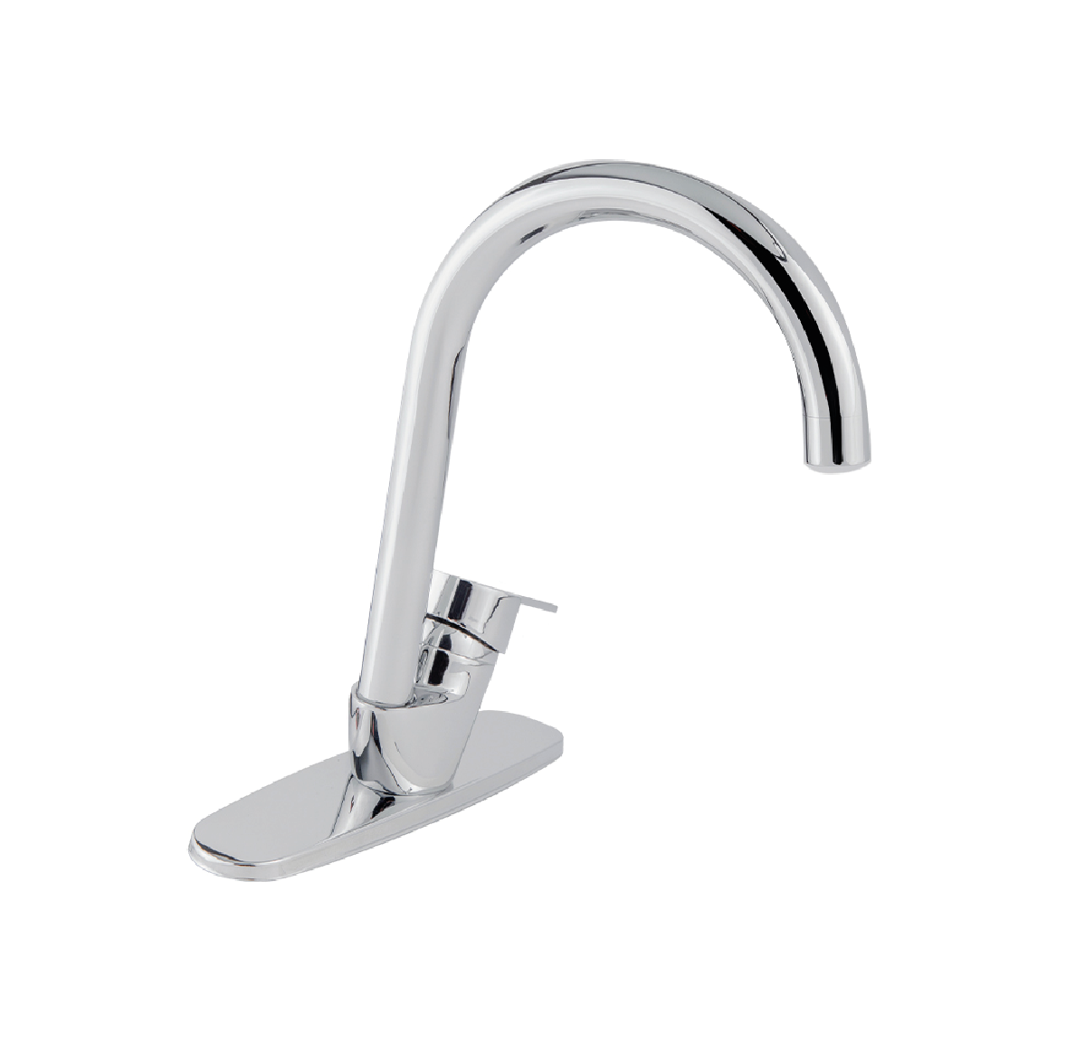 Dica 4086 monomando alto ecologico para fregadero con mangueras altura 29.5 cm. inclinado