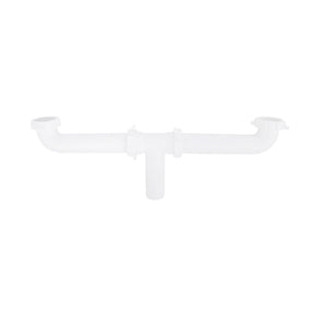 Dica 4209DTP cespol doble plastico para fregadero sin contra blanco