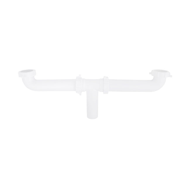 Dica 4209DTP cespol doble plastico para fregadero sin contra blanco