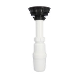 Dica 3730CB cespol plastico flex. con bote grande con contracanasta clasica para fregadero blanco
