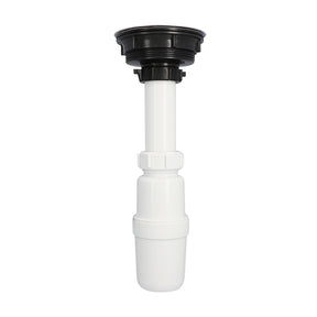 Dica 3730CB cespol plastico flex. con bote grande con contracanasta clasica para fregadero blanco