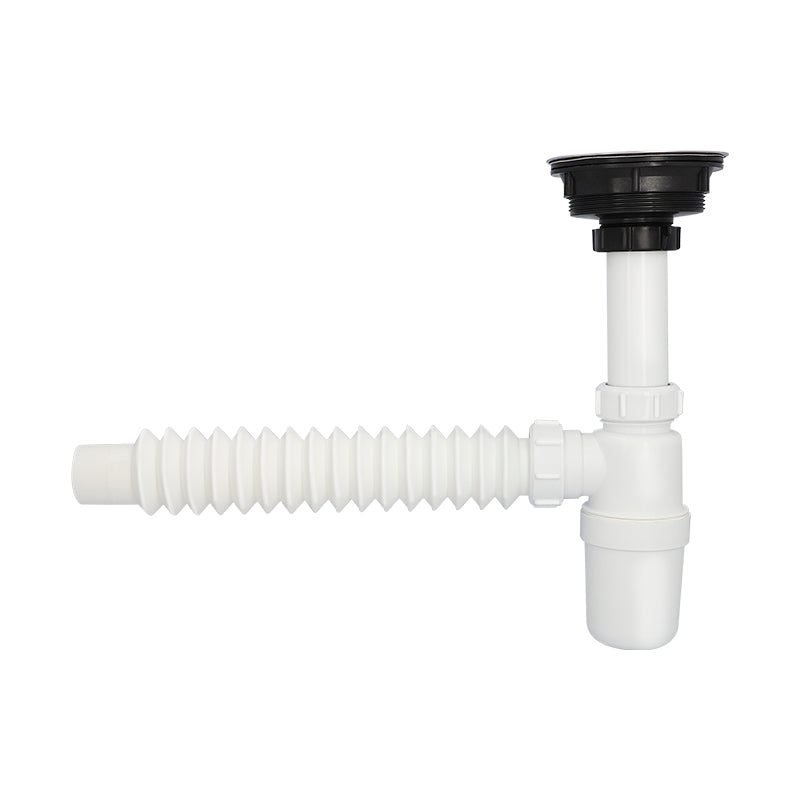 Dica 3730CB cespol plastico flex. con bote grande con contracanasta clasica para fregadero blanco - imagen 2