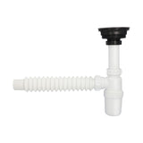 Dica 3730CB cespol plastico flex. con bote grande con contracanasta clasica para fregadero blanco - imagen 2