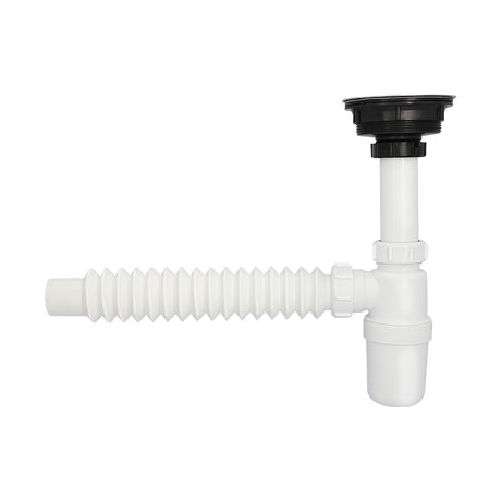 Dica 3730CB cespol plastico flex. con bote grande con contracanasta clasica para fregadero blanco - imagen 2