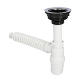 Dica 3730CB cespol plastico flex. con bote grande con contracanasta clasica para fregadero blanco - imagen 5