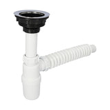 Dica 3730CB cespol plastico flex. con bote grande con contracanasta clasica para fregadero blanco - imagen 9