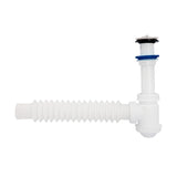 Dica 3701CB cespol plastico flex. con bote chico con cubierta plastica para lavabo blanco - imagen 3
