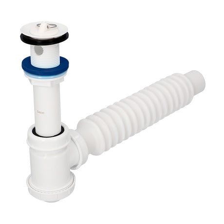 Dica 3701CB cespol plastico flex. con bote chico con cubierta plastica para lavabo blanco - imagen 9