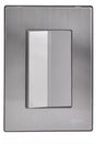 Igoto placa armada inox con 1 apagador escalera de 3 mã“dulos plata