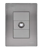 Igoto placa armada inox con mecanismo toma coaxial salida t.v. plata
