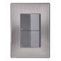 Igoto placa armada inox con 2 apagadores escalera de 1.5 mã“dulos plata