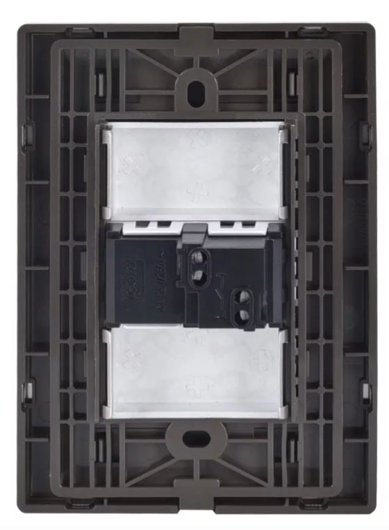Igoto placa armada inox con 1 boton timbre plata - imagen 2