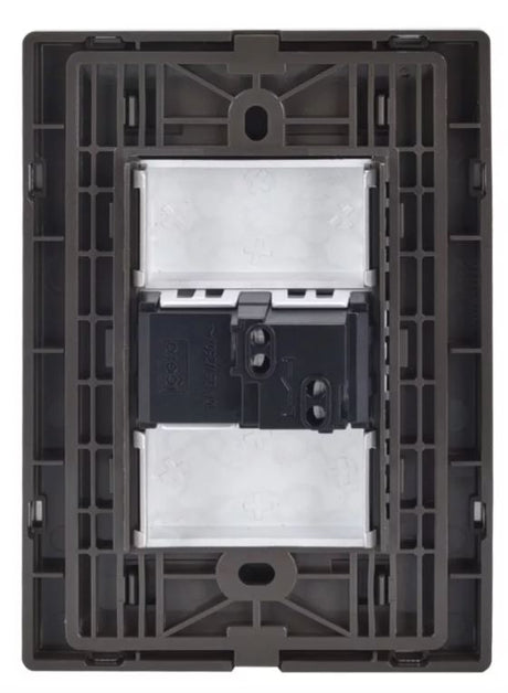 Igoto placa armada inox con 1 boton timbre plata - imagen 2