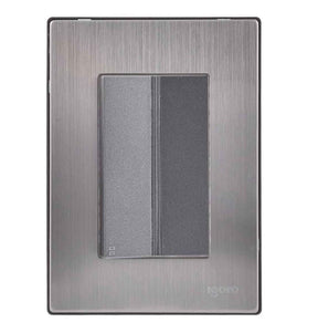 Igoto placa armada inox con 1 apagador escalera de 3 mã“dulos oxford