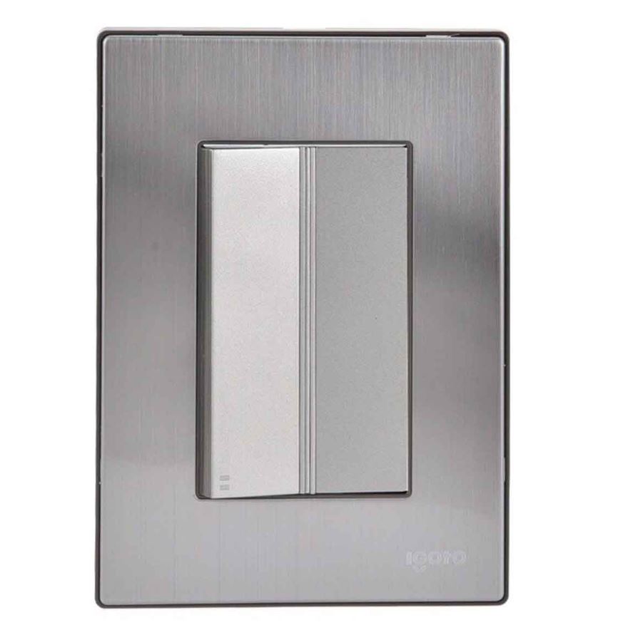Igoto placa armada inox con 1 apagador escalera de 3 mã“dulos oxford - imagen 2