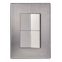 Igoto placa armada inox con 2 apagadores escalera de 1.5 mã“dulos oxford