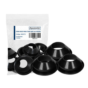Aquasolar cono base para tubo de calentador solar negro, 58 mm 1pz