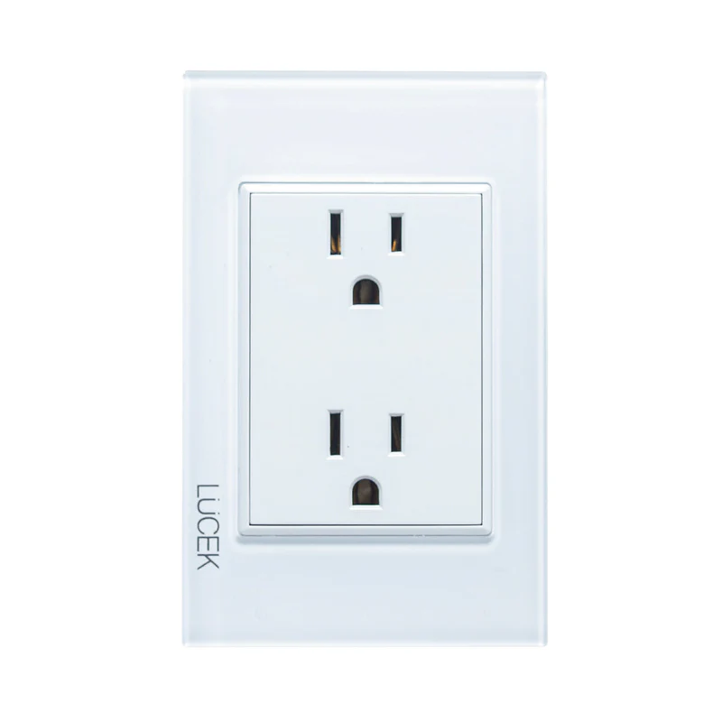 Lucek colors blanco placa con contacto duplex