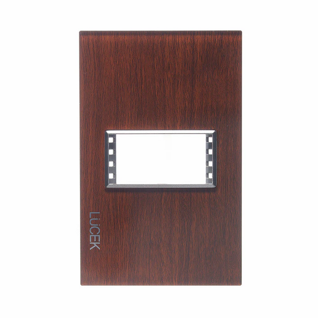 Lucek colors madera nogal placa metalica de 1 mod