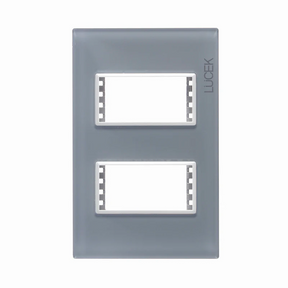 Lucek colors gris placa metalica de 2 modulos