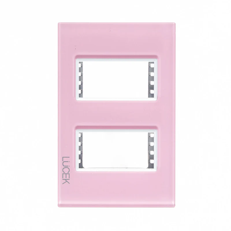 Lucek colors rosa placa metalica de 2 modulos