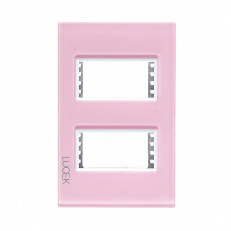 Lucek colors rosa placa metalica de 2 modulos