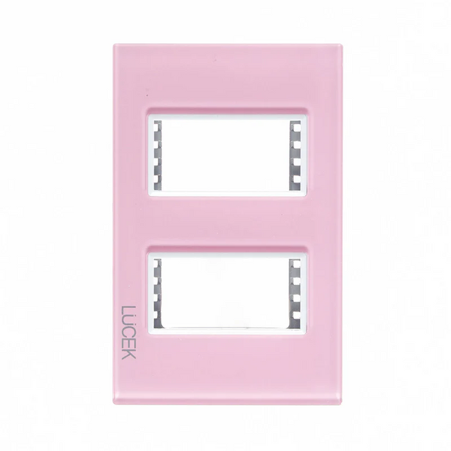 Lucek colors rosa placa metalica de 2 modulos