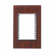 Lucek colors madera nogal placa metalica de 3 modulos