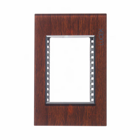Lucek colors madera nogal placa metalica de 3 modulos