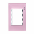 Lucek colors rosa placa metalica de 3 modulos