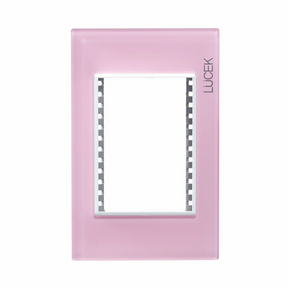 Lucek colors rosa placa metalica de 3 modulos