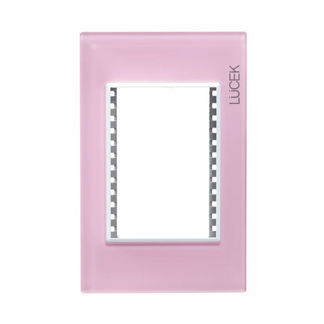 Lucek colors rosa placa metalica de 3 modulos