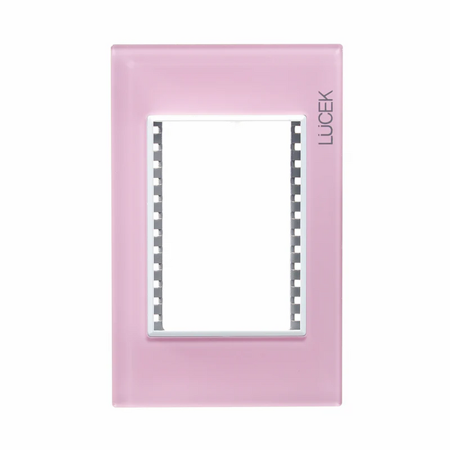 Lucek colors rosa placa metalica de 3 modulos