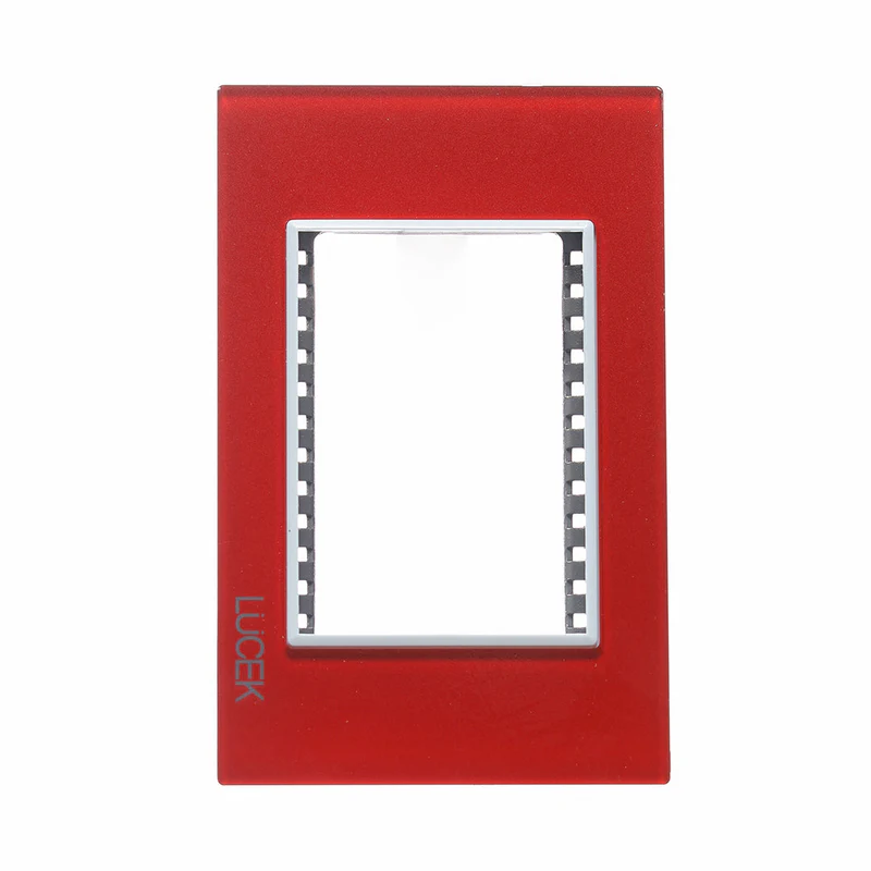 Lucek colors rojo placa metalica de 3 mod