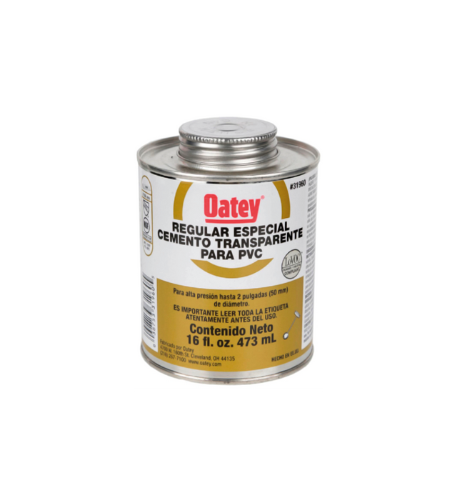 Oatey etiqueta dorada PVC 16 oz. (473 ml)