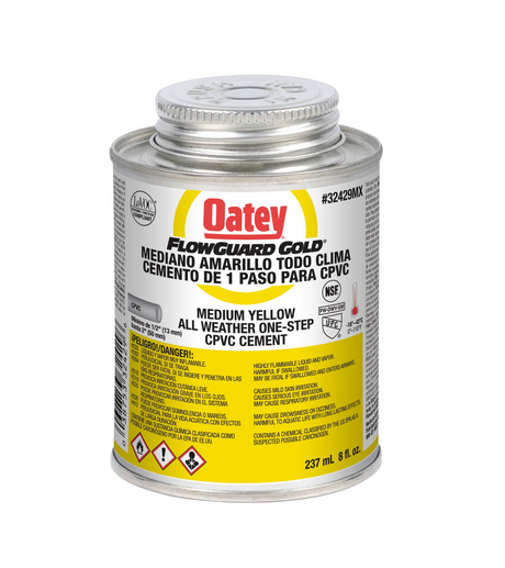 Oatey etiqueta amarilla CPVC 8 oz. (237 ml)