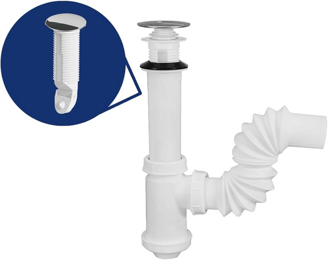 Fleximatic 2218A cespol flex. con bote chico, atrapatodo y pulsor, ext. 25 cm.