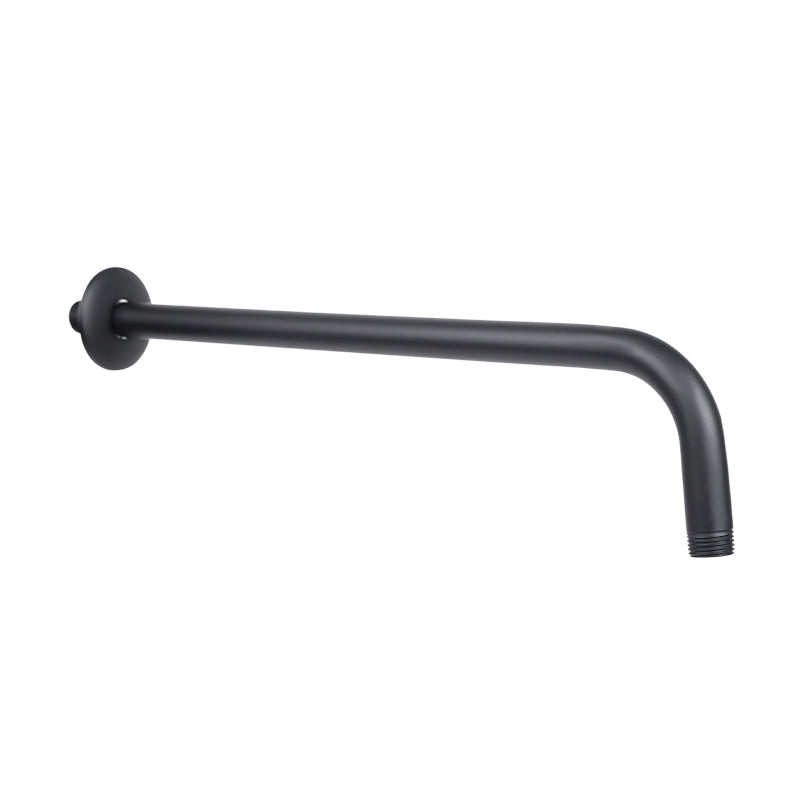 Dica 4552BRR.2 brazo redondo de 40 cm. a pared con chapeton redondo negro mate