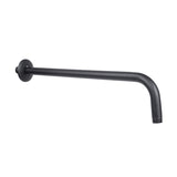 Dica 4552BRR.2 brazo redondo de 40 cm. a pared con chapeton redondo negro mate