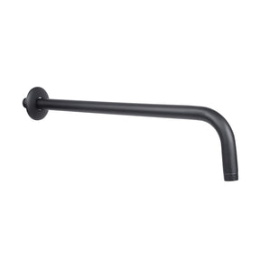 Dica 4552BRR.2 brazo redondo de 40 cm. a pared con chapeton redondo negro mate