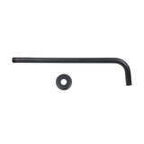 Dica 4552BRR.2 brazo redondo de 40 cm. a pared con chapeton redondo negro mate - imagen 2