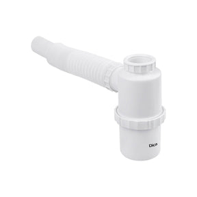 Dica 4732 cespol plastico de bote grande sin contra para fregadero blanco