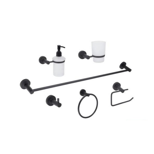 Dica 3200.2 juego de acces. de 6 piezas minimalista cuerpo metalico acabado negro mate - imagen 5