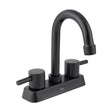 Dica 4066.2 mezcl. ecol. de 4 pulg. para lavabo con cubierta y manerales tipo bar cuello alto palanca cilindro negro mate