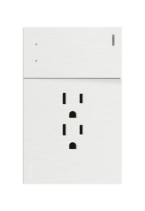 Lucek flat blanco -BF14-B- 1 interruptor, escalera y 2 contactos, 1 mflat